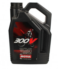 Ulei motor motocicleta cross Motul 300V 4T Factory Line 15W60 Off Road 4L foto