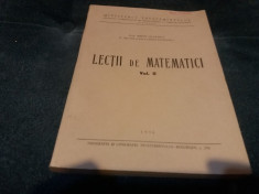 MIRON NICOLESCU - LECTII DE MATEMATICI VOL II 1956 foto
