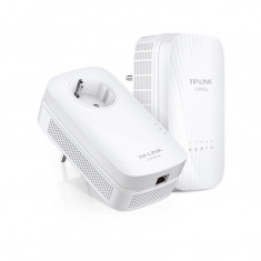 Powerline Kit TP-Link WPA8730 , 3x RJ-45 , 10/100/1000 Mbps , Retea Wireless , Alb foto