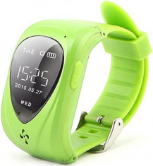 Smartwatch iUni U11, OLED 0.96&amp;amp;quot;, 2G, GPS, Bratara silicon, dedicat pentru copii (Verde) foto