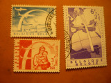 Serie Belgia 1960 ,3 val.stamp.- Aviatie Congo, Stampilat