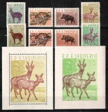 Albania 1962, Mi#699-707 + Bl 15-16, dant + ned, animale, MNH, cota Michel 515 &euro;