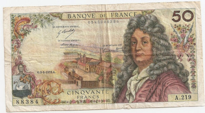 FRANTA 50 FRANCI FRANCS 1973 U foto