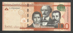 REPUBLICA DOMINICANA 100 PESOS DOMINICANOS 2014 [2] P-190 , XF+++ foto