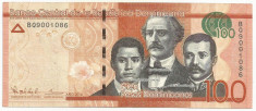 REPUBLICA DOMINICANA 100 PESOS DOMINICANOS 2014 [7] P-190 , XF foto