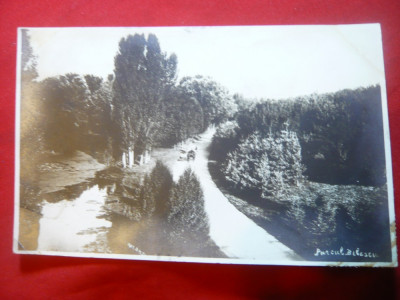 Ilustrata Craiova - Parcul Bibescu - Fotografie inedita circulat 1928 foto