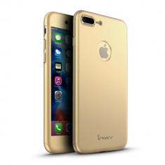 Husa protectie completa IPAKY pentru iPhone 7 Plus 5.5 inch, gold foto