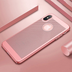 Husa iPhone X Perforata Rose Gold foto