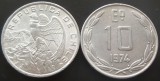 Moneda exotica 10 ESCUDOS - CHILE, anul 1974 *cod 3068 = RARA UNC luciu batere