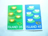 Serie- Flora- Nuferi 1977 Islanda , 2 valori