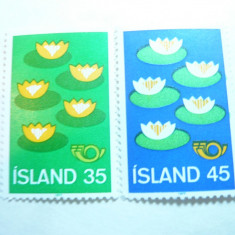 Serie- Flora- Nuferi 1977 Islanda , 2 valori