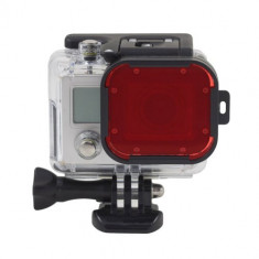 Filtru pentru camere sport GoPro Hero 3+ - rosu foto