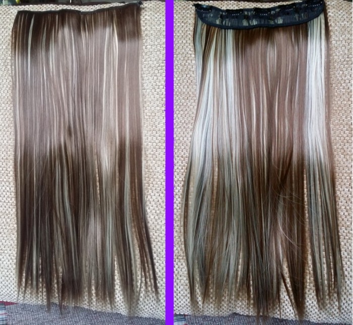 Extensie Mesa Tresa Par Sintetic Intinsa Dubla 60 Cm Castaniu