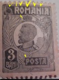 EROARE ROMANIA , FERDINAND 1920 , Eroare liniute deasupra &quot;ROMANIA&quot;