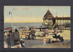 CONSTANTA PLAJA DE LA MAMAIA CIRCULATA 1909 foto