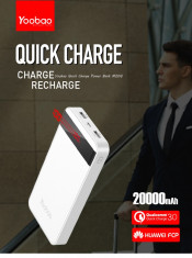 Baterie Externa Quick Charge 3.0 Yoobao M20Q 20000mAh White foto