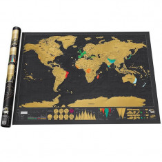 Harta lumii razuibila Am fost acolo Deluxe Edition cadou inedit (Travel Map)