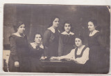 Bnk foto - Grup de fete - interbelica, Alb-Negru, Romania 1900 - 1950, Portrete