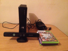 Xbox 360 cu Kinect + 3 jocuri foto