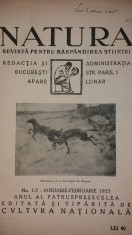 NATURA - REVISTA PENTRU RASPNDIREA STIINTEI - NR. 1-10 (1925-1926) foto