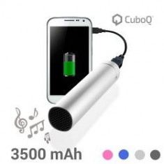 Banca de Alimentare CuboQ cu Difuzor 3500 mAh foto