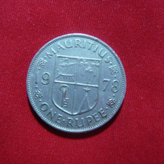Moneda 1 Rupie Mauritius 1978 Cu-Ni , d= 3 cm