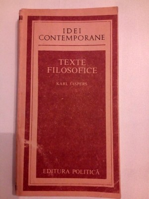 KARL JASPERS TEXTE FILOSOFICE PDF