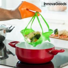 Aparat din Silicon pentru Gatit la Aburi Pliabil InnovaGoods Kitchen Foodies foto