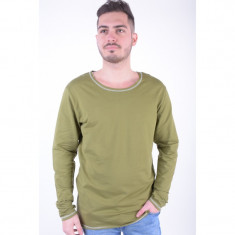 Bluza Bumbac Only&amp;amp;Sons Lodur Crew Neck Olive Branch foto