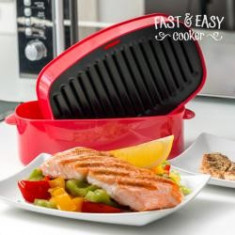 Tigaie Gratar pentru Microunde Fast &amp;amp; Easy Cooker foto