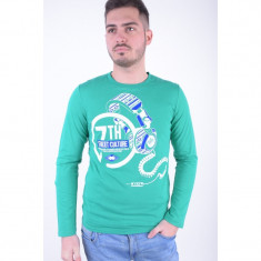 Bluza Bumbac Outfiters Nation Heroic O-neck Golf Green foto