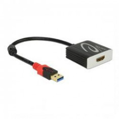 Adaptor USB 3.0 la HDMI DELOCK 62736 20 cm Negru foto