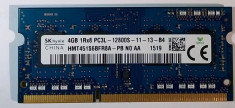 Ram laptop Hynix 4GB 12800 DDR3 1600Mhz HMT451S6BFR8A-PB PC3L Low 1.35V Sodimm foto