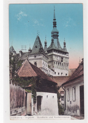 MEDIAS,SEGESVAR,SCHASSBURG,BISERICA CU CEAS,1912,ROMANIA. foto