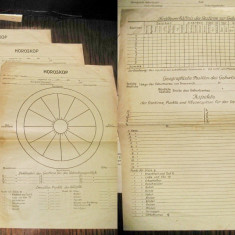 Formular Horoscop vechi hartie anii 1940 hartie.