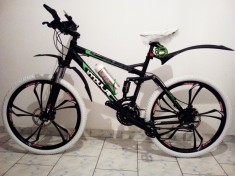 Bicicleta Full Suspension Aluminiu Jante Aliaj (Al.+Mg.)+Accesorii Cadou 500 lei foto