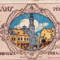 SV * Ungaria 50 FILLER 1918 NOTGELD / bancnota locala Sopron RARA !