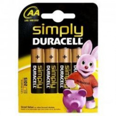 Baterii Alcaline DURACELL Simply DURSIMLR6P4B LR6 AA 1.5V (4 pcs) foto