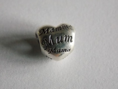 Talisman Pandora din argint -791112-mother&amp;#039;s heart charm foto