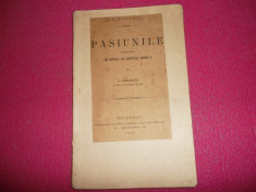 PASIUNILE - ARISTOTEL , TRADUCERE de J. CARAGIANI (1884) foto