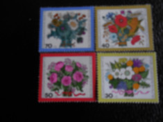 Serie timbre flora flori plante Berlin nestampilate timbre filatelice postale foto