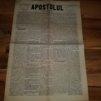 ziarul apostolul 20 octombrie 1901-articolul &amp;quot; credinta &amp;quot; foto