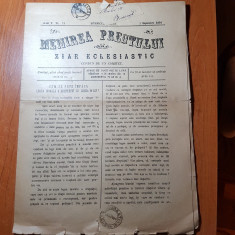 ziarul menirea preotului 1 septembrie 1894-ziar ecleristic aparut in rm. valcea