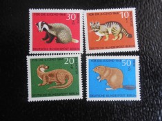 Serie timbre fauna animale nestampilate Berlin Vest West timbre postale foto