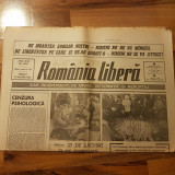 Ziarul romania libera 13 ianuarie 1990-zi de doliu national la timisoara