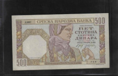 [ Y ] - Serbia 500 dinari 1941 UNC !!! foto