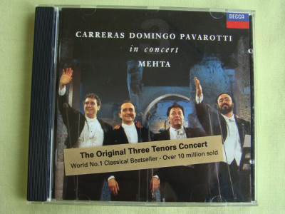 CARRERAS DOMINGO PAVAROTTI In Concert - Zubin Mehta - C D Original ca NOU (DDD) foto