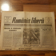 ziarul romania libera 23 ianuarie 1990 - miting al ligii studentilor foto