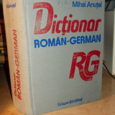 MIHAI ANUTEI - DICTIONAR ROMAN-GERMAN ( 60.000 CUVINTE-TITLU ) - 1990