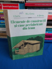 N.L. COTTA - ELEMENTE DE CONSTRUCTII SI CASE PREFABRICATE DIN LEMN - 1990 foto